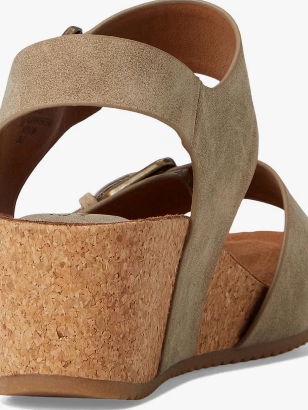 Euro SOFT  Taupe Suede Buckle Sandals 7.5